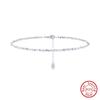 Pulsera Geométrica Cuadrada de Tubo Estilo Nuevo de Huasheng con Fragmentos Plateados de Moda, Tobillera Pequeña Cuadrada Minimalista Estilo Coreano