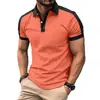 Camisa POLO de manga corta para hombre de venta caliente transfronteriza europea y americana, impresión 3D, casual de negocios, botón, solapa, Polo