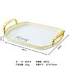 Bandeja Ovalada de Platino Bandeja Binaural Bandeja de Almacenamiento de Agua para Taza de Té Doméstica de Lujo Ligero Bandeja de Almacenamiento Plato de Frutas Bandeja de Almacenamiento