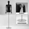 Maniquí de media figura para mujer, modelo de hombro plano negro, accesorios, tienda de ropa, maniquí de mesa, hombro de ángulo recto, expositor de ventana, cuerpo completo