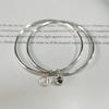Pulseira Sino Caizi de Anel Duplo Estilo Simples Feminino Design Ins de Luxo Leve Pulseira de Prata Masculina e Feminina Pulseira Elegante de Alto Nível
