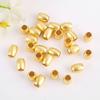 Contas Tubulares de Grande Furo Color-Preserving Banhadas a Ouro 18K Acessórios DIY para Pulseiras e Colares Contas Douradas Antigas