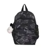Mochila Escolar para Estudiante Nuevo, Mochila Deportiva Exterior de Color Sólido Simple y Versátil, Mochila Pequeña Deportiva Casual con Estampado de Oso