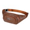 [Comercio Exterior] Riñonera de Cuero de Moda para Hombre, Multicapa, Multifuncional, Conveniente, Impermeable, Bolso Cruzado de Pecho, Cruzado