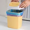 Cubo de basura para baño con tapa estrecho para inodoro tapa abatible hueco rectangular estrecho con tapa sala de estar tapa oscilante doméstico