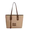Bolsa tote grande estilo miu para mulheres, nova tendência 2026 primavera-verão, bolsa de ombro transfronteiriça de comércio exterior, bolsa de ombro fashion