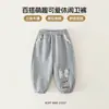 Luomi Coelho 2026 Outono Unissex Infantil Casual Calça Comprida Calça de Moletom Calça Jogger Estampa 3D Desenho Animado Fofo Bebê