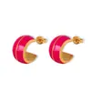 Entrada Francesa Lujo Dopamina Color Macarrón Combinación Color Esmalte Eje de Color Pendientes Acero de Titanio Personalidad Nicho Elegante Medio Antiguo Pendientes
