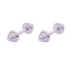 Nuevos pendientes de tornillo con mancuernas de plata esterlina S925, simples, con viento frío giratorio, joyería para las orejas de hombres y mujeres, una generación de cabello
