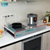 Estante para estufa de inducción de acero inoxidable, cubierta para estufa de gas doméstica, cubierta para estufa de gas, base para estufa, estante de almacenamiento de cocina
