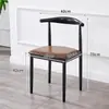 Silla de Comedor Nórdica Modelo Nuevo 2025 Juego de Mesa y Sillas de Comedor para Uso en el Hogar, Silla con Respaldo, Taburete de Estudio, Silla de Madera Sintética, Silla de Arte en Hierro Tipo Cuerno