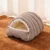 Ninho Espesso para Gatos para Calor de Inverno, Tipo Fechado para uma Sensação de Segurança, Saco de Dormir para Gatos, Casa para Gatos de Estimação, Cama para Gatos, Ninho de Dormir de Inverno