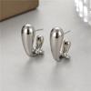 Aretes de Perlas Barrocas de Nicho para Mujer en Forma de J de Alta Gama Aguja de Plata 925 para Mujer Aretes de Diseño Personalizado al Mayoreo