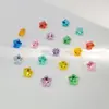 Pedras preciosas pentagrama facetadas multicoloridas sem furos, ornamentos de estrela da sorte, pedras de recompensa para crianças, decorações para aquário e vaso, suprimento