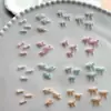 Abalorios para Uñas Franceses Perla Moño Súper Brillante Moño Tridimensional Lazo de Moño Decoración para Uñas