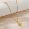 Comercio exterior transfronterizo simple moda titanio acero collar mujeres no se desvanece lujo todo combina personalidad estilo coreano cadena clavícula joyería