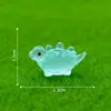 Nuevo producto transfronterizo: Figuras de dinosaurio Tiranosaurio Rex y Estegosaurio que brillan en la oscuridad, miniaturas de animales lindos, accesorios decorativos DIY, adornos para paisajes en miniatura