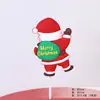 Decoração de bolo de aniversário Copyright série de Natal plug-in cola flexível Papai Noel boneco de neve árvore de Natal trem bandeira