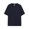 Camiseta de algodón puro de alta resistencia, tejido fino, 240g, manga corta, cuello redondo, ropa de trabajo, uniforme de clase para estudiantes, uniforme de grupo, unisex, versátil