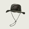 Sombrero de pescador con cordón ajustable y costuras metálicas para acampar al aire libre, senderismo, transpirable, protector solar, estilo vaquero occidental, para hombre y mujer.