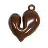Colgante de Corazón Roto de Acrílico Agujero para Colgar Pintado Joyería DIY de Acrílico Bolsa Cadena para Teléfono Móvil Accesorios de Collar