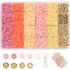 Kit de fabricação de pulseiras de argila de 24 grades transfronteiriças europeias e americanas Kit de fabricação de pulseiras de contas coloridas de 3 mm e 23 cores Kit de joias faça você mesmo