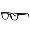 Gafas Planas Estilo Coreano Retro Uña de Sauce Simple Gafas Anti-luz Azul para Hombre 2120 Montura Óptica de Núcleo CP de Propionato de Placa de Imitación