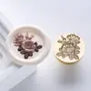 Novo produto série de reconhecimento de flores selo de pintura a fogo vegetal em relevo cabeça de selo de selo latão selo para diário flor de lírio flor de cerejeira