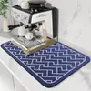 Máquina de Café de Lujo Ligero Transfronteriza Tapete Drenante para Encimera de Cocina Absorbente de Agua Mesa de Lavado Antideslizante Aislamiento Térmico Tapete para Tazón Tapete Absorbente de Barro