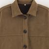 Moda Femenina Transfronteriza Europea y Americana Otoño e Invierno 2025 Chaqueta Camisa Textura Gamuza W055 250838