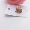 Grampo de cabelo de liga coreana para franja lateral com strass, presilha de cabelo fofa para meninas (cerca de 1,5 cm)