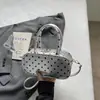 2026 Bolso de Mano Mini de Lunares Retro para Mujer Celebridad de Internet Brillante Bolso Boston Almohada Bolso Pequeño Simple de Hombro Cruzado