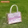 Bolsas Tote de Lona em Estoque para Atacado, Bolsas de Mão Simples de Linho Ecológicas, Sacolas de Lona Estampadas Promocionais