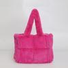 Bolsa de pelúcia de outono e inverno feminina, bolsa de ombro de alta qualidade, bolsa de costura da moda, bolsa de grande capacidade Mao Mao