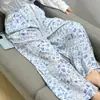 Calça de Pijama de Seda de Algodão para Mulheres, Estilo Fino para Primavera e Verão, Tamanho Grande, Caimento Solto, Calça de Perna Larga de Algodão Artificial, Pode Ser Usada Fora de Casa, Versátil, Cintura Alta, Leve