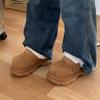 Sapatos Pelúcia de Calçar com Gola de Pelúcia, Aumento de Altura de Inverno com Sola Grossa para Uso Externo Casual, Pantufas de Algodão Quentes, Mocassins para Mulheres