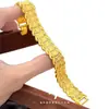 Oro de Arena Vietnamita Cobre Chapado en Oro Flor de Coche Estrella Cadena de Reloj para Hombre Dominante Versión Ancha Pulsera de Imitación de Oro de Moda Venta al por Mayor de Fábrica