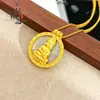Loja de Ouro Mesmo Estilo Ouro Antigo de Areia Colorido Cem Bênçãos Lótus Buda Bússola Pingente Novo Estilo Chinês Pingente Buda Vairocana
