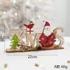 2025 Natal Novas Suprimentos de Decoração Festiva Madeira Velho Homem Boneco de Neve Placa com Letras em Inglês Ornamentos de Mesa Decoração