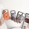 Adecuado para Funda de Teléfono Móvil Iphone18Promax, Soporte Giratorio, Succión Magnética, Acabado Mate tipo Piel, Funda Protectora Anticaídas Apple 17