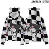 Sudadera con capucha 3D Nuevo Producto Sanrio Kuromi Orejas de Gato Jersey con Capucha para Adultos y Niños