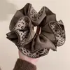 Gomas para el pelo de tela de alta gama estilo retro coreano para Otoño e Invierno para Mujer, Accesorios Versátiles para Cola de Caballo Baja estilo perezoso