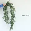 Vines de Eucalipto de Seda Artificial Transfronteiriças, Plantas Verdes Moldadas por Injeção para Decoração de Interiores, Arranjo de Cena para Escalada em Parede e Pendurar, Novos Produtos