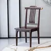 Silla de Madera Maciza, Silla de Comedor Estilo Chino Nuevo, Taburete para el Hogar, Silla con Respaldo, Silla para Mesa de Comedor de Hotel de Madera, Toda de Madera Maciza con Respaldo Alto