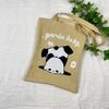 Bolsa de Tricô Ins Desenho Panda Feminina Moda para Carregar na Mão Grande Capacidade Bolsa de Ombro Bolsa Transversal Bolsa