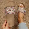 Zapatillas Gruesas para Mujer Tallas Grandes 2026 Verano Nuevo Estilo Cuerda de Cáñamo Casual Sandalias de Playa para Exterior para Mujer