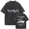 Camiseta Vintage Lavada Nsqk Aoou Piensa en Mí Nuevo Álbum 2025 para Hombre Hip-Hop Gótico