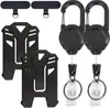 Mochila Chaveiro Clipe Traseiro Fivela Fácil de Puxar Fivela de Mola Conveniente Fivela Preta para Exterior Fivela Telescópica Automática Cinto Fácil de Puxar Tira de Couro