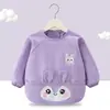 Delantal infantil para niños y niñas, impermeable y anti-suciedad, babero de alimentación de doble uso para bebés y niños pequeños, delantal de protección contra alimentos