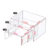 Estante de Almacenamiento Acrílico en Forma de U Transfronterizo Juego de 5 Piezas Soporte de Exhibición Transparente por Niveles Base de Exhibición para Figuras Estante Elevador